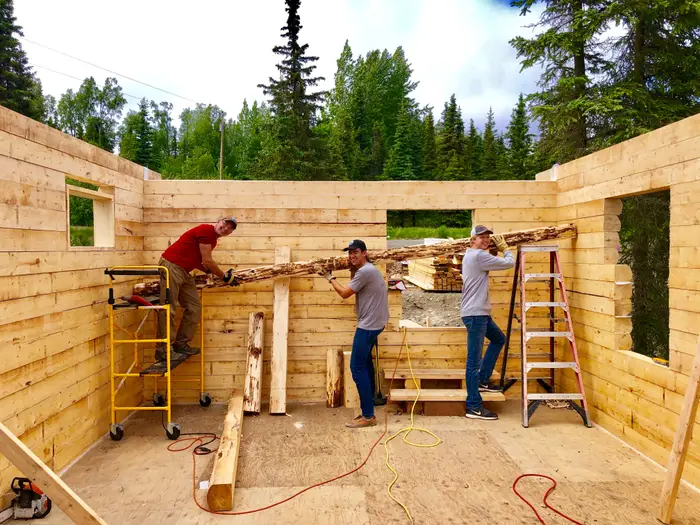 The lodge nearing completion