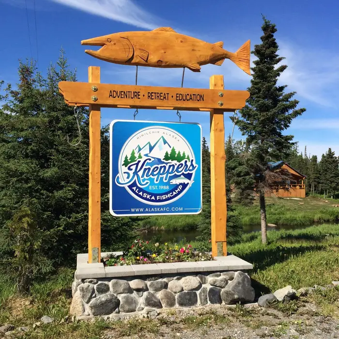 The Knepper’s sign standing at the camp today